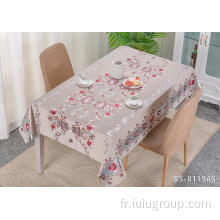 Tissu de couverture de table en lin blanc de bannière de promotion